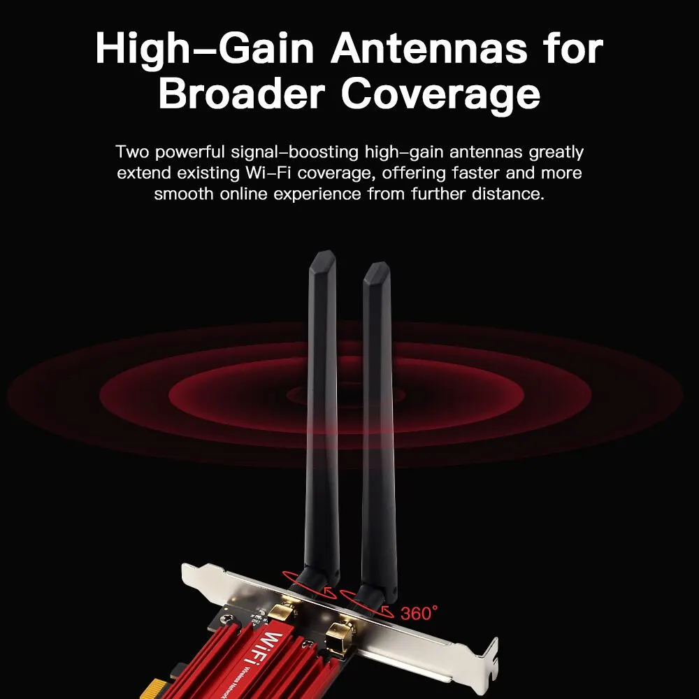WiFi6E 인텔 AX210 블루투스 5.3 트리플 밴드 2.4G/5GHz/6GHz WiFi 카드 802.11AX AX200 PCI 익스프레스 무선 네트워크 어댑터 PC
