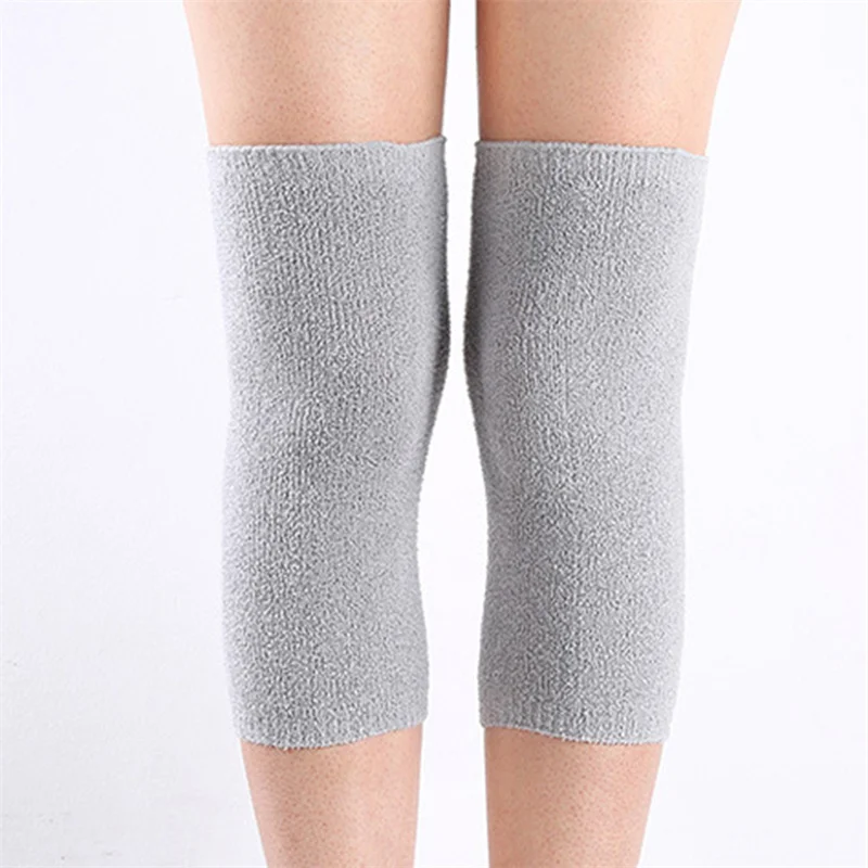

1 Pair Winter Warm Knee Pads Protective Gear For Women Old Men Kneepad Support For Spring Solid Color Running Knee Protector