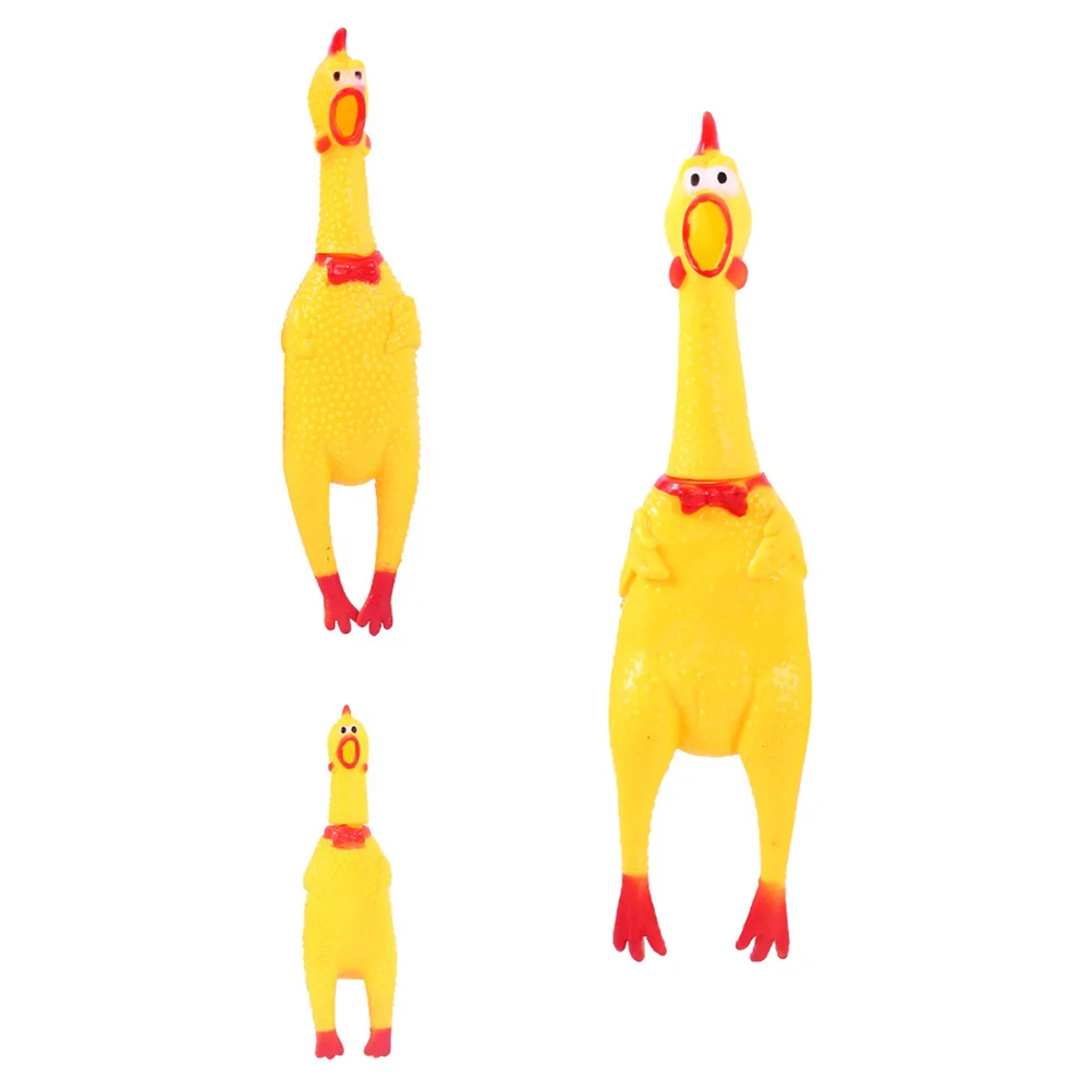

3 PCS Toys Screaming Chicken Dog Bite Sounding Funny Vent Interesting Cartoon Pet Supplies