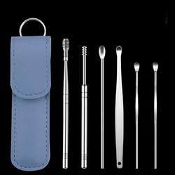 Deluxe Ear Care Cleaning Kit - 6-Piece Earwax Remover & Cleaner Set (Blue)