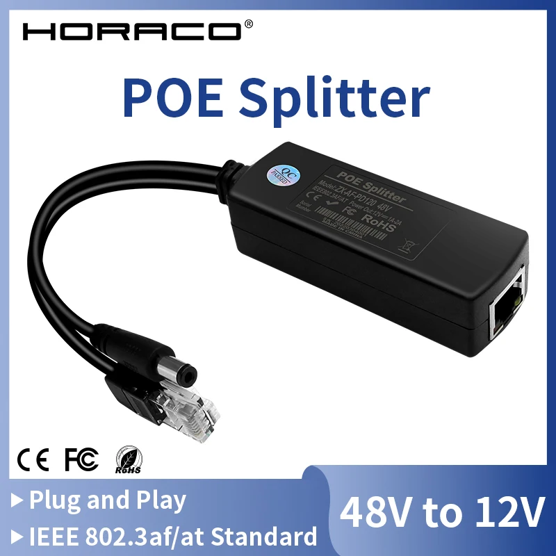 Sdoppiatore PoE Attivo 48V A 12V Conforme IEEE802.3af - Alimentazione Su Ethernet - Foto 4