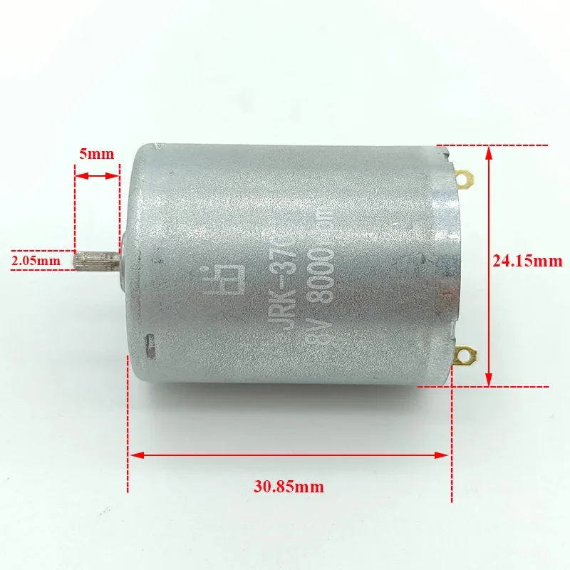 RK-370 DC 3V 5V 6V 9V 12V 12500RPM 고속 미니 24mm 원형 전기 모터 널링 샤프트 DIY 취미 장난감 모델