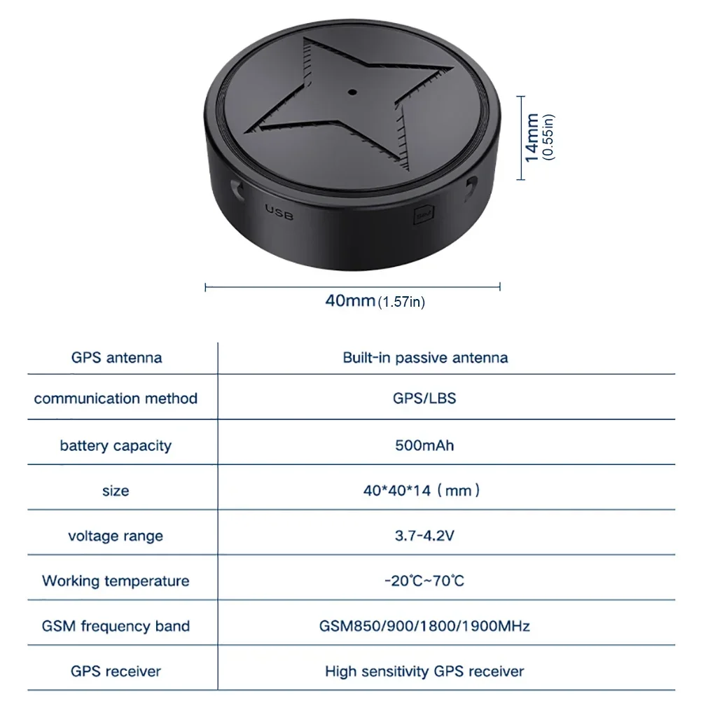 USB 충전 무선 강력한 마그네틱 마운트 로케이터, 자동차 GPS 트래커, GSM, GPS, 어린이 분실 방지 장치, 미니 GPS 트래커
