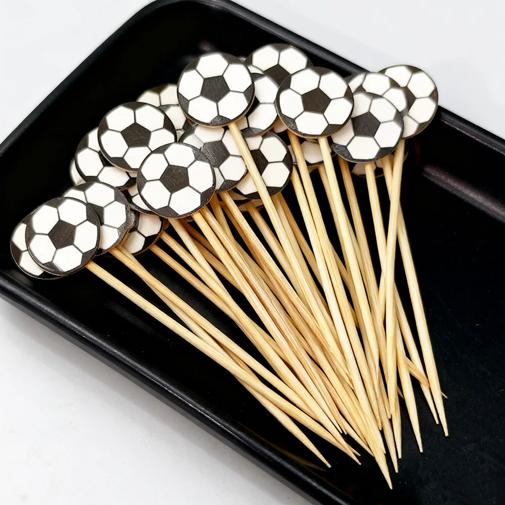 20–50 Stück 12 cm große Fußball-Themen-Kuchenaufsätze für Fußball-Karneval, Geburtstagsfeier, Geschenk, Kuchen, Dessert, Dekoration – Detail 6