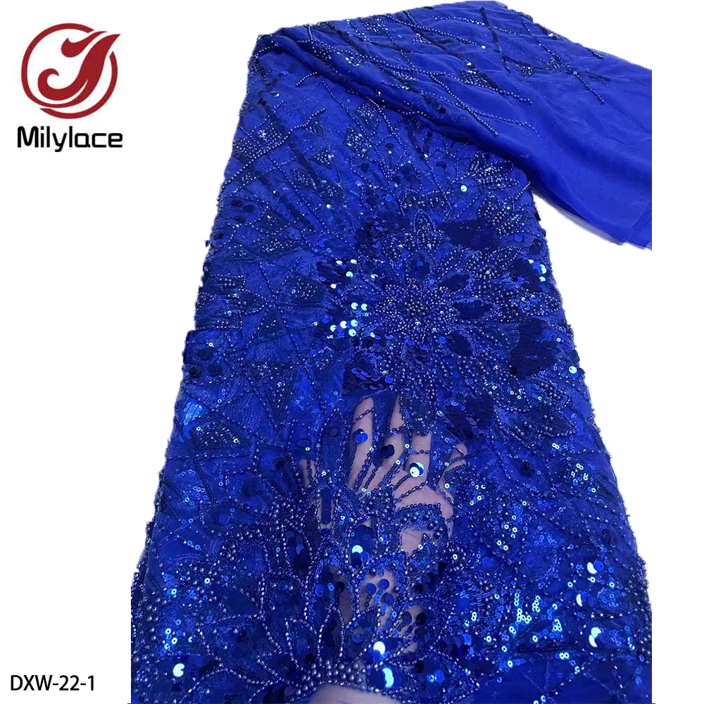 

Высококачественная африканская 3D вышивка из бисера, кружевная ткань, французская фотография для свадебного платья, фотография