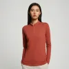 100% Merino Wool Base Layer Top Womens Merino Wool Half Zip Long Sleeve Thermal Shirt Moisture Wicking Breathable 220G 5