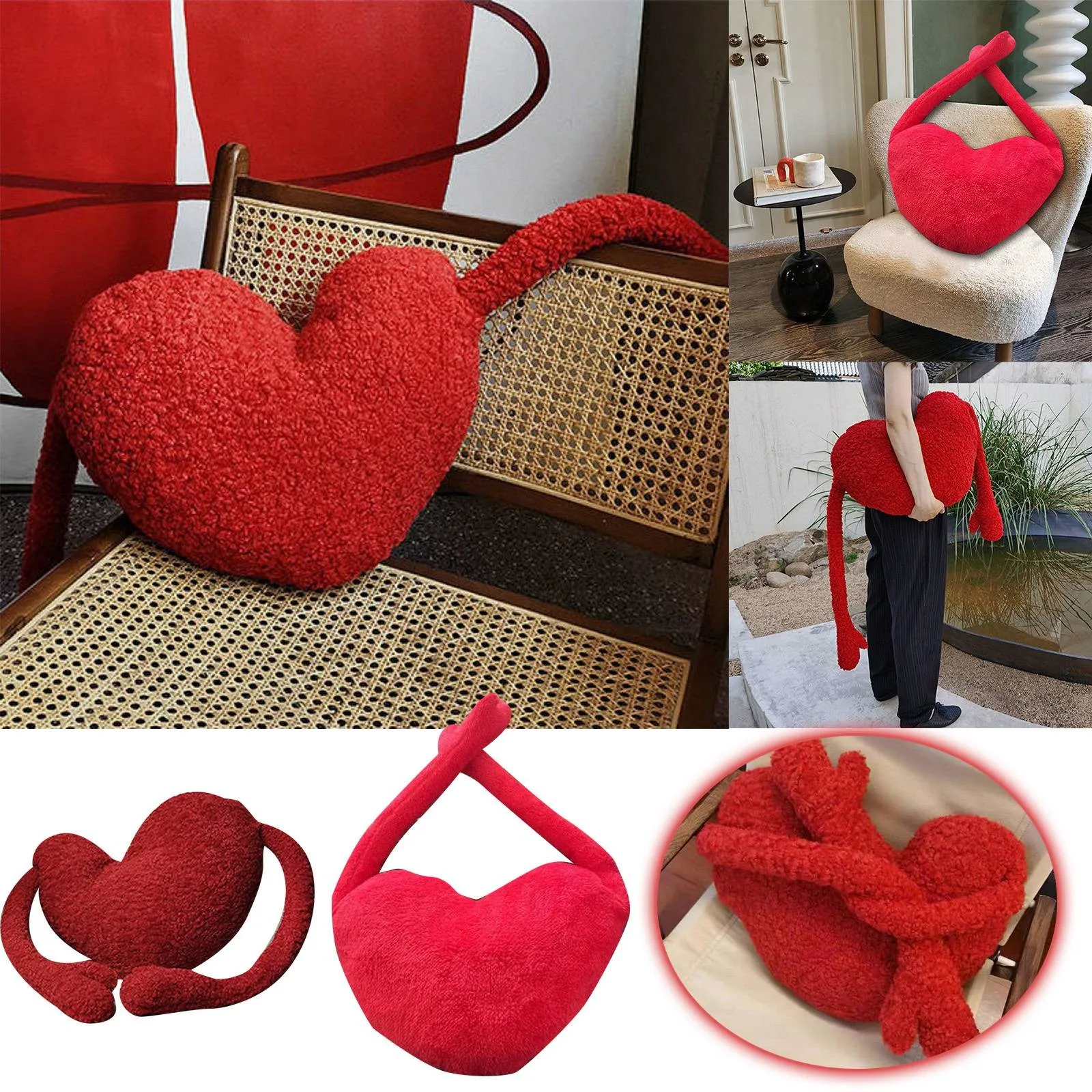 Креативная мягкая подушка в форме сердца, декоративная подушка для влюбленных, декоративная подушка для гостиной, спальни, подарок на день Святого Валентина 2024
