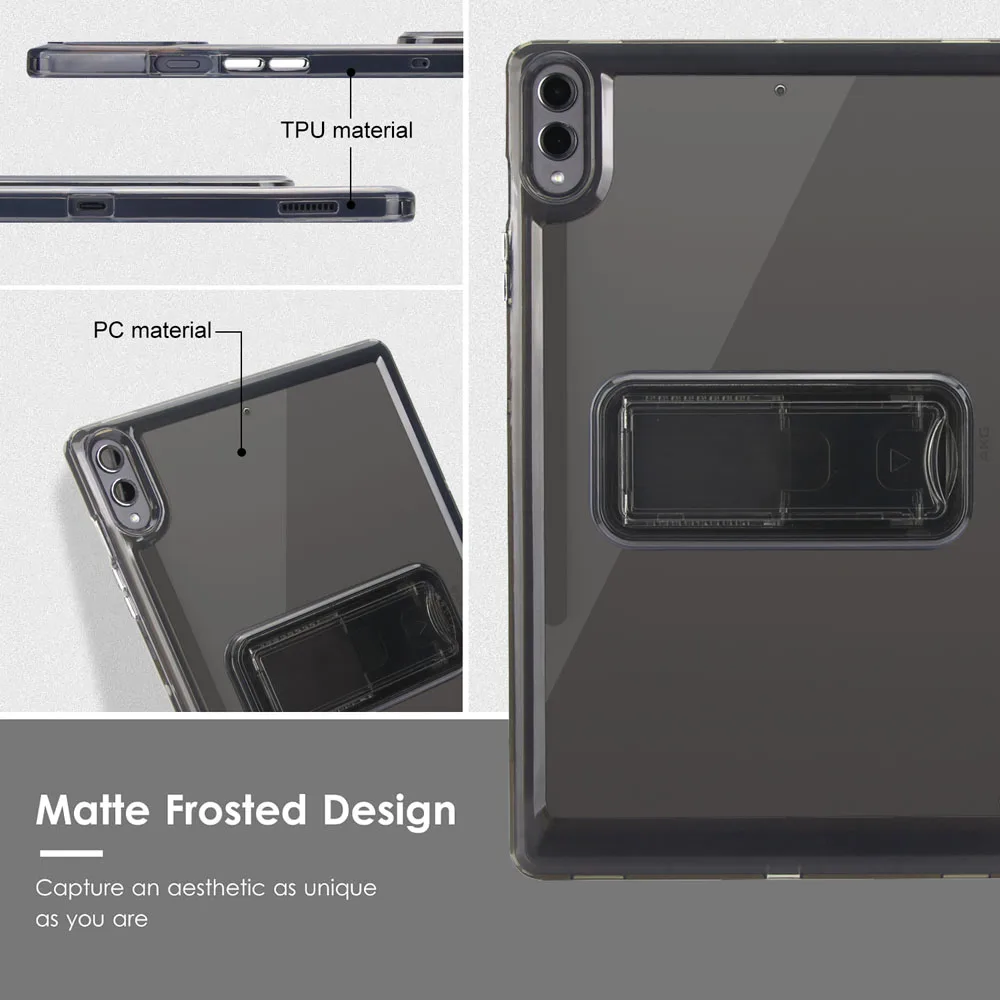 Icy Colors Acrylic TPU Shockproof Protective Tablet Case with Adjustable Kickstand