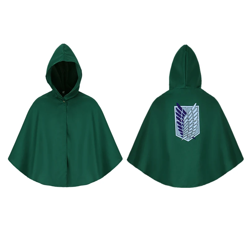 Anime Attack Cloak Shingeki No Kyojin Scouting Legion Cosplay Costume Green Cape Fantasia Halloween Feminina