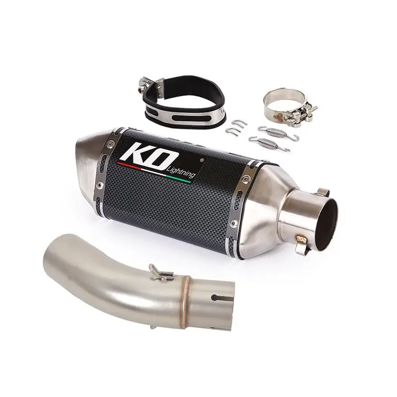 Slip On For VOGE Q250 2023 Motorcycle Exhaust Pipe 310MM Muffler Mid Link Connect Tube Silencer With DB Killer Stainless Steel - Image 3