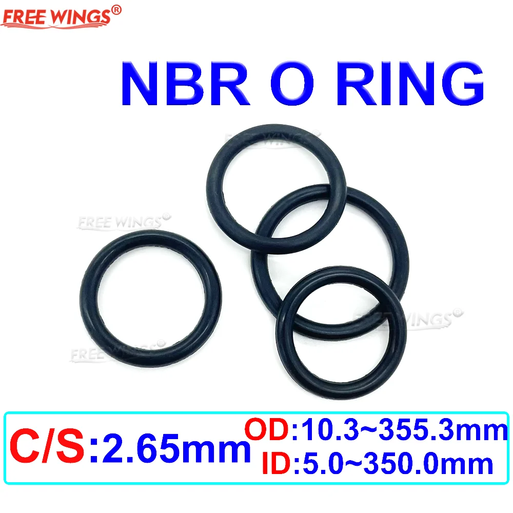 

NBR O ring Seal CS2.65mm Thickness OD10.3mm~355.3mm High temperature resistance, acid and alkali resistance, customizable