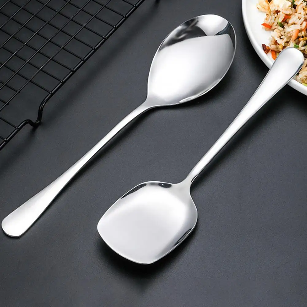 Big Spoon Large Capacity Soup Spoon Long Handle Ladling Multifunction Large Serving Household Cutlery serving spoon,dining spoon