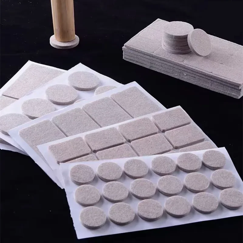 3-72Pcs Felt Chair Leg Pads 3mm Thick for Floor Scratch Protection Mute Non-slip DIY Furniture