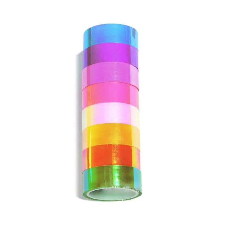 Rhythmic Gymnastics Decor Holographic Prismatic Glitter Tape Hoops Sticker Color Waterproof DIY Scrapbooking