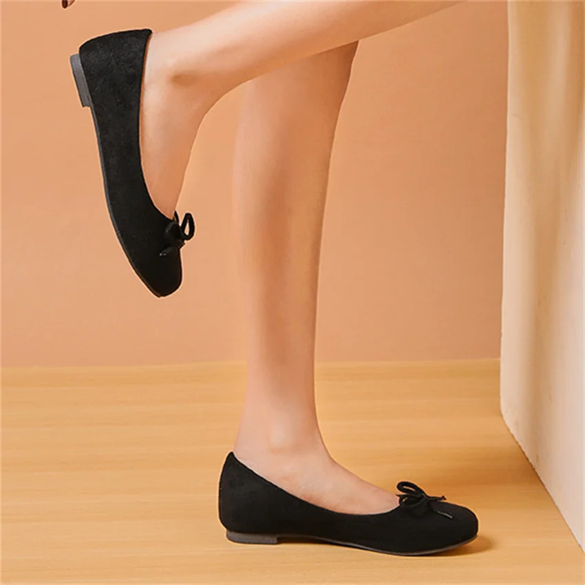 Slip On Shoes Girl Ballet Flats Women Flat Shoes Loafers Soft Comfortable Shoes Woman Small Plus Size 32 - 50