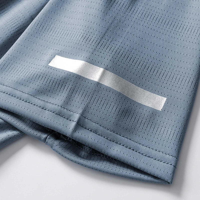 CHRLCK الرجال تشغيل تي شيرت الصيف الحرير الجليد رق...