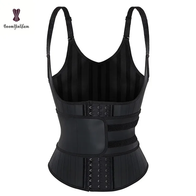 Black Cream 3 Hook And Eye 25 Steel Booned Latex Waist Trainer Fajas Girdle Sashes Waistband Plus Size Underwear Corselet Women 672 Black