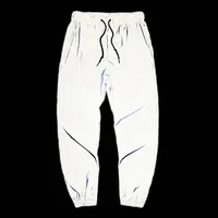 Men Streetwear Night Hip Hop Reflective Casual Pants Fashion Male Elastic Waist Skateboard Harajuku Jogger Trousers Sweatpants