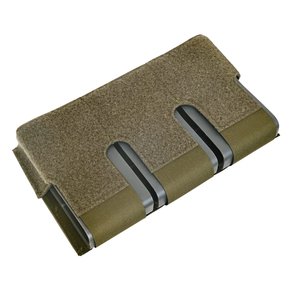 Magazine Pouch KTS Triple 556 Magazine Pouch Built-In Clips Fast Retrieving M14 M16 AR15 MAG Front Flap Rifle FCSK Plate Carrier Hunting Vest
