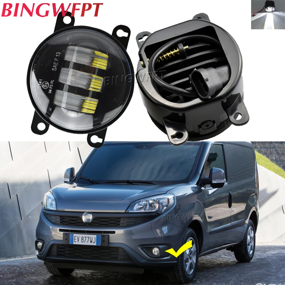 2 X Gruppo Fendinebbia A Led Per Auto Per Fiat Ducato 250/290 Doblo 152 263 2015-2020 Per Fiat 500 Luce Di Marcia Diurna Drl H11 12V