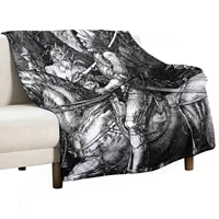 Knight, Death and the Devil - Albrecht Durer Throw Blanket For Decorative Sofa Large Shaggy Bed Blankets 1