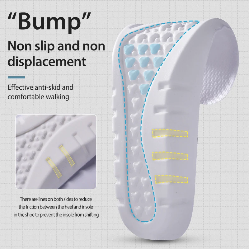 New Super Thick Memory Foam Insoles U Type Foot Health Sole Pad For Shoes Insert Arch Support Pad For Plantar Unisex