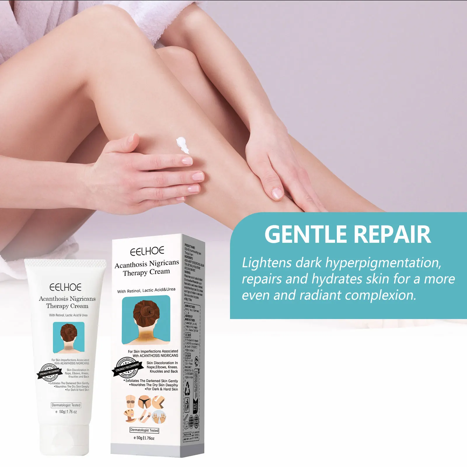 EELHOE Acanthosis Nigricans Therapy Cream Neck Arm Knee Joint Underarm Brightening Body Care Products Acantosis Nigricans Cream 3