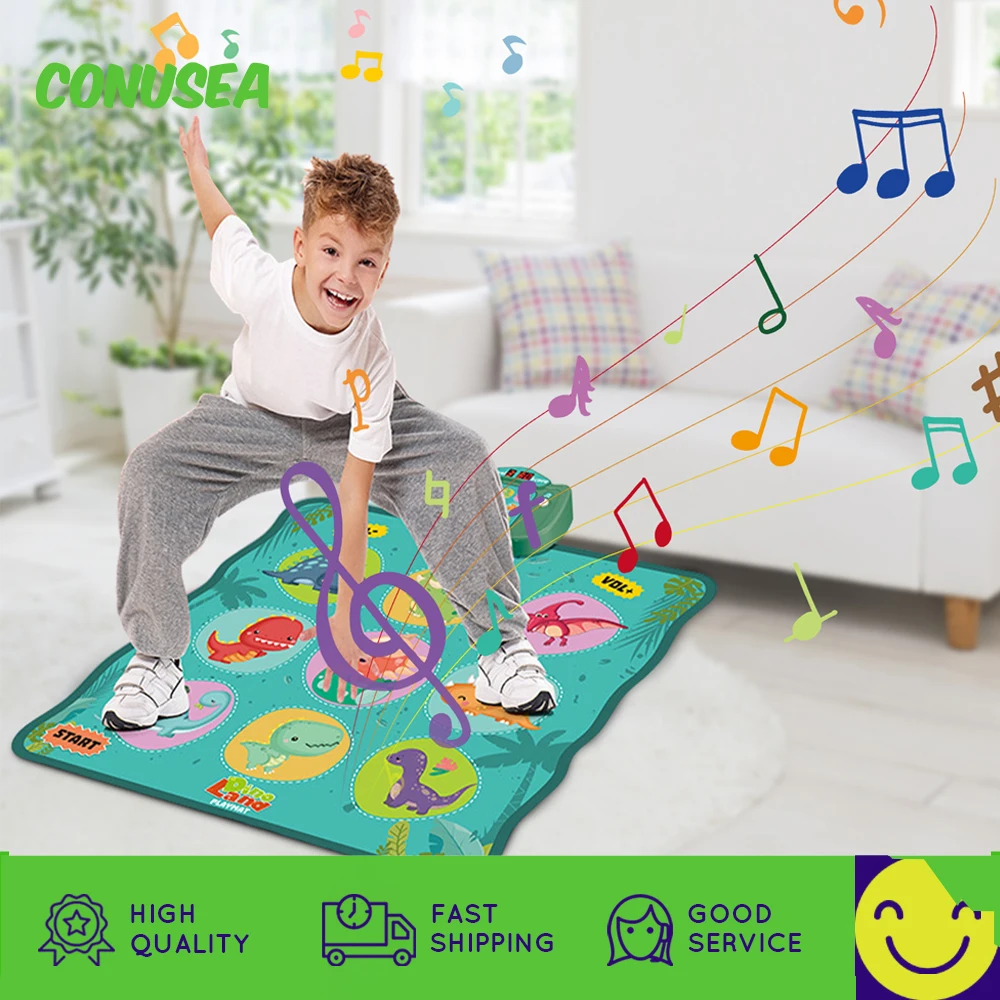 Jenilily Musical Dance Mat Anti-Skid Piano Electronic Keyboard Instrumental Dance Floor Interactive Music Mat Toys Musical Game Carpet Mat for Baby Shower Kid Children Gift Early Education 