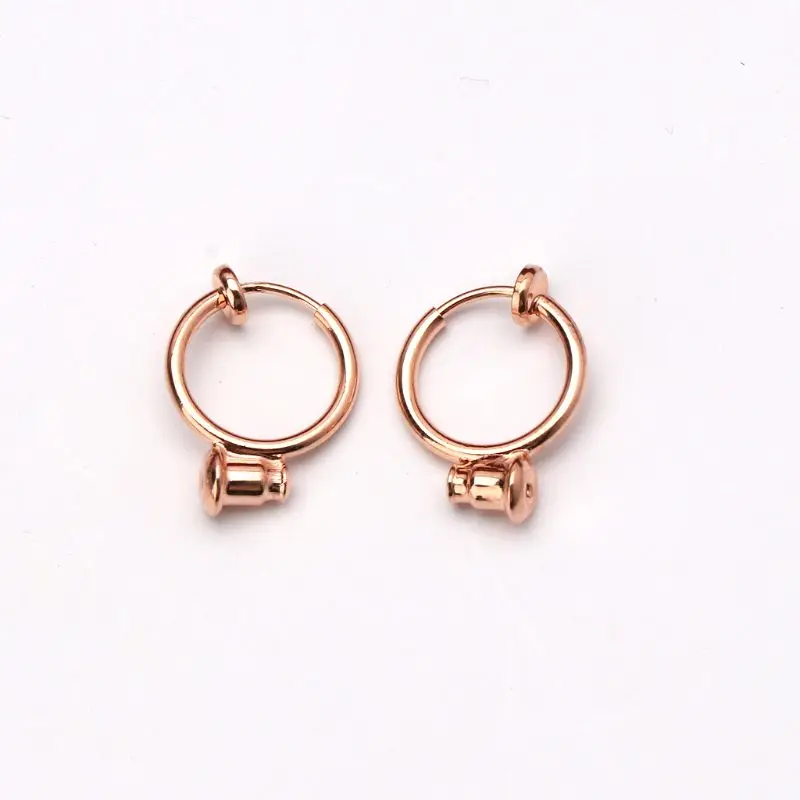 

1 Pair Earring Converters No Ear-hole DIY Clip On Circle Hoop 13mm Earrings