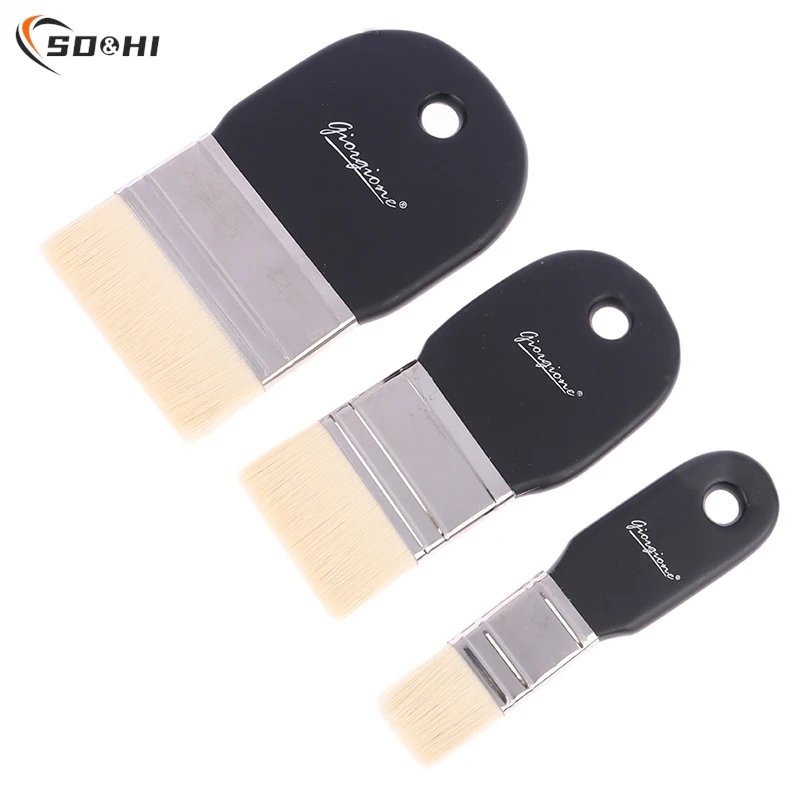 

1PC Nylon Hair Hard Bristle Brush Painting Pen Art Gouache Watercolor Large Area Oil Paint Acrylic Wall Brush BBQ Cleaning Brush