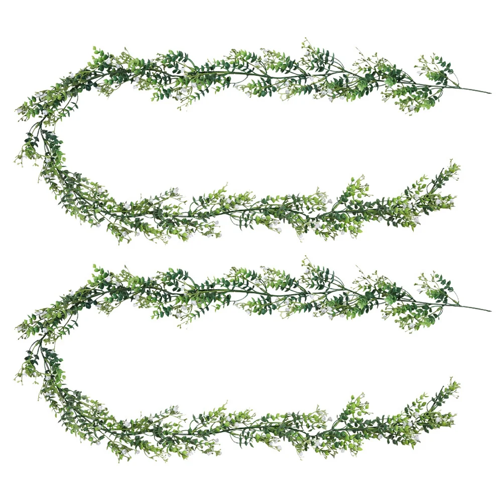 

2pcs Artificial Eucalyptus Garland Landscape Decorative Fake Eucalyptus Leaf Vines