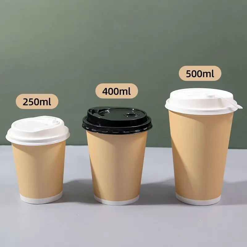Disposable-coffee-cups-400ml-coffee-hot-drink-hollow-anti-scald-and ...
