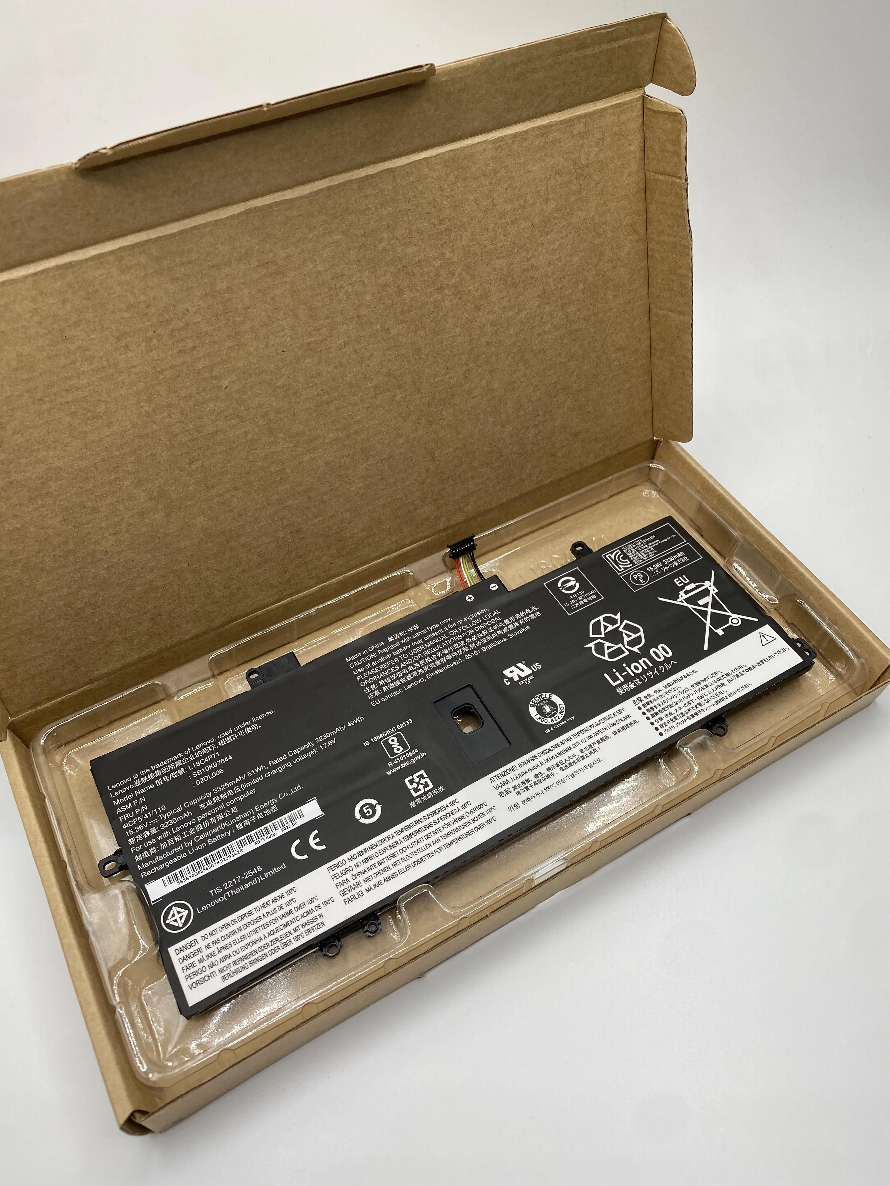 Lenovo-bateria Original do Portátil para Lenovo Thinkpad x1 Carbon 7th Gen 8th x1 Yoga 4th Gen 5th L18m4p72 Sb10k97642 02dl004 L18c4p71 Novo - Imagem 4