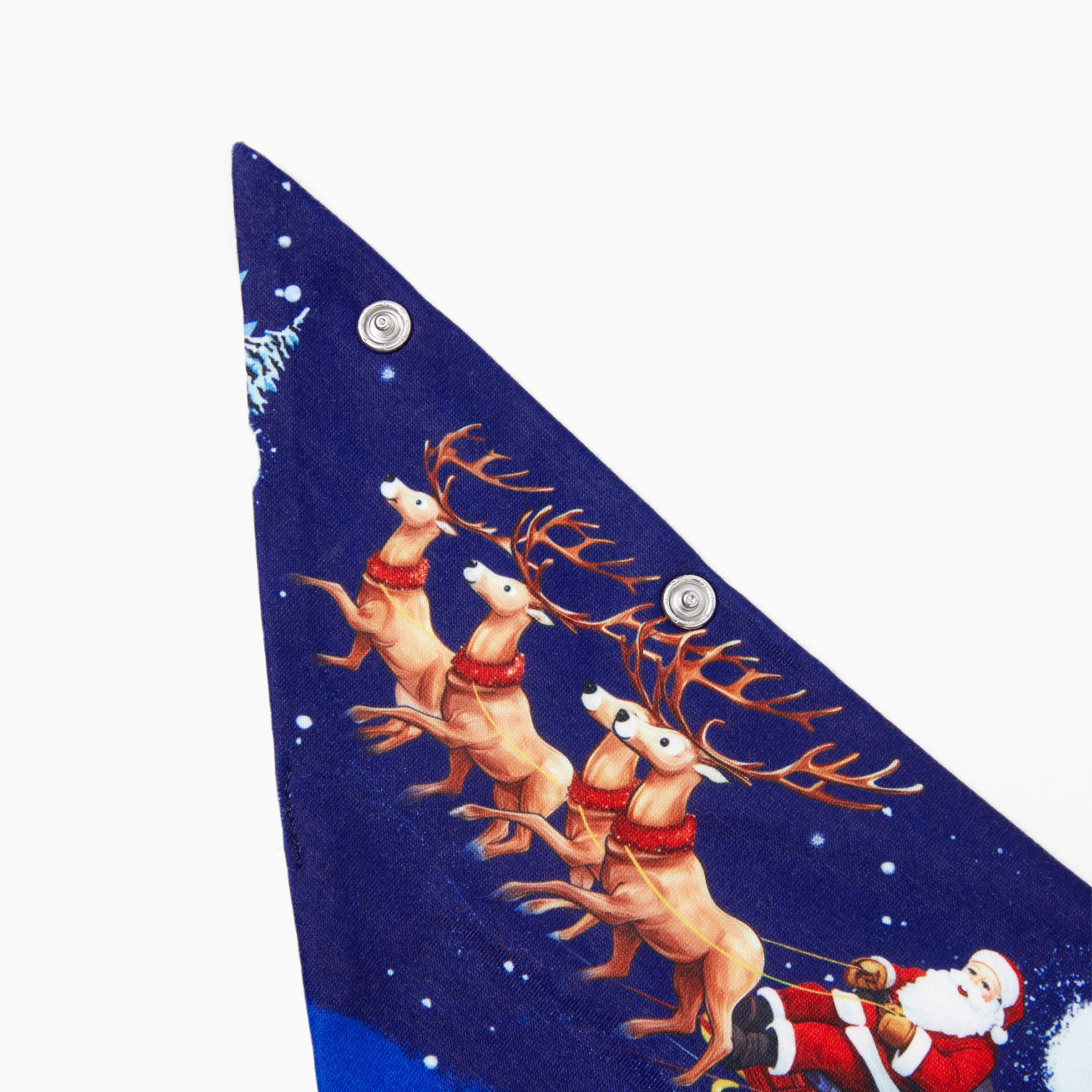 thumbnail image 4 of Conjunto de pijamas navideños familiares a juego con trineo de Papá Noel y estampado de renos con bolsillos (resistentes al fuego), 4 of 5