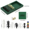 TUNJILOOL Mini Portable 3 in 1 Wooden Chess Board Folding Wooden LUDO Chess Checkers Games For Kid And Adults Travel Camping Toy 5