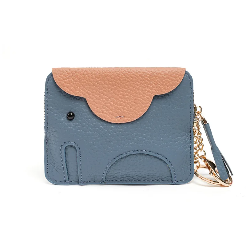 

Contrast colored top layer cowhide bag keychain pendant