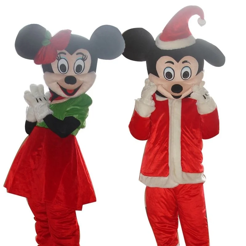 MINNIE and MIKEY MOUSE Christmas Mascot Costume mascotte cosplay Claudio  MASCOTS