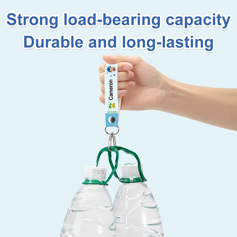 Personalized boy name lanyard name label hook children's ID card label daycare backpack water bottle name