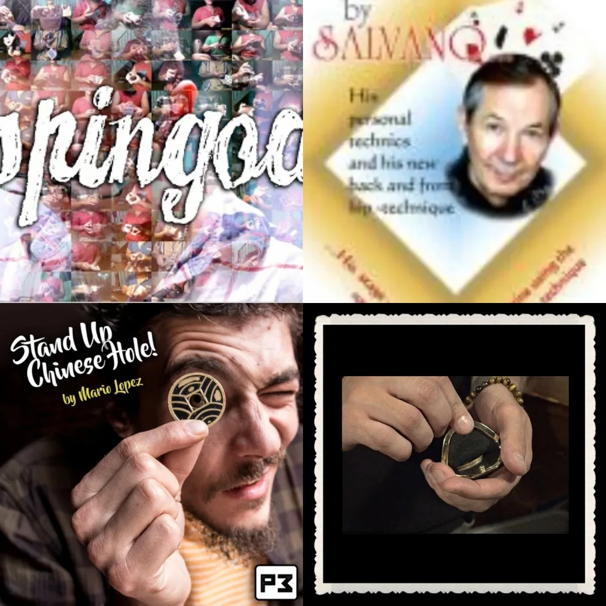 Spingod Di Ndo Cardistry,Stage Card Magic By Salvano,Stand Up Chinese Hole By Mario Matt, Stone Purse-Trucchi Magici