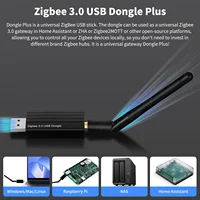 Haozee Zigbee 3.0 USB Dongle Plus Stick Universal Zigbee Gateway Hub With Antenna Compatible Zigbee Series 2MQTT Home Assistant - Image 2