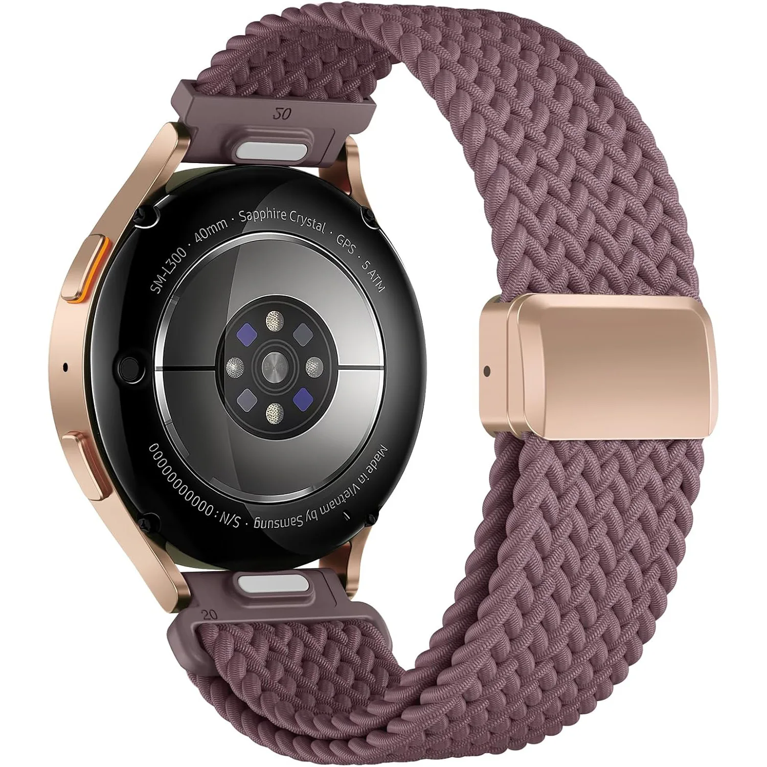 Magnetic Nylon Smartwatch Band, 22mm/20mm, Universal Fit