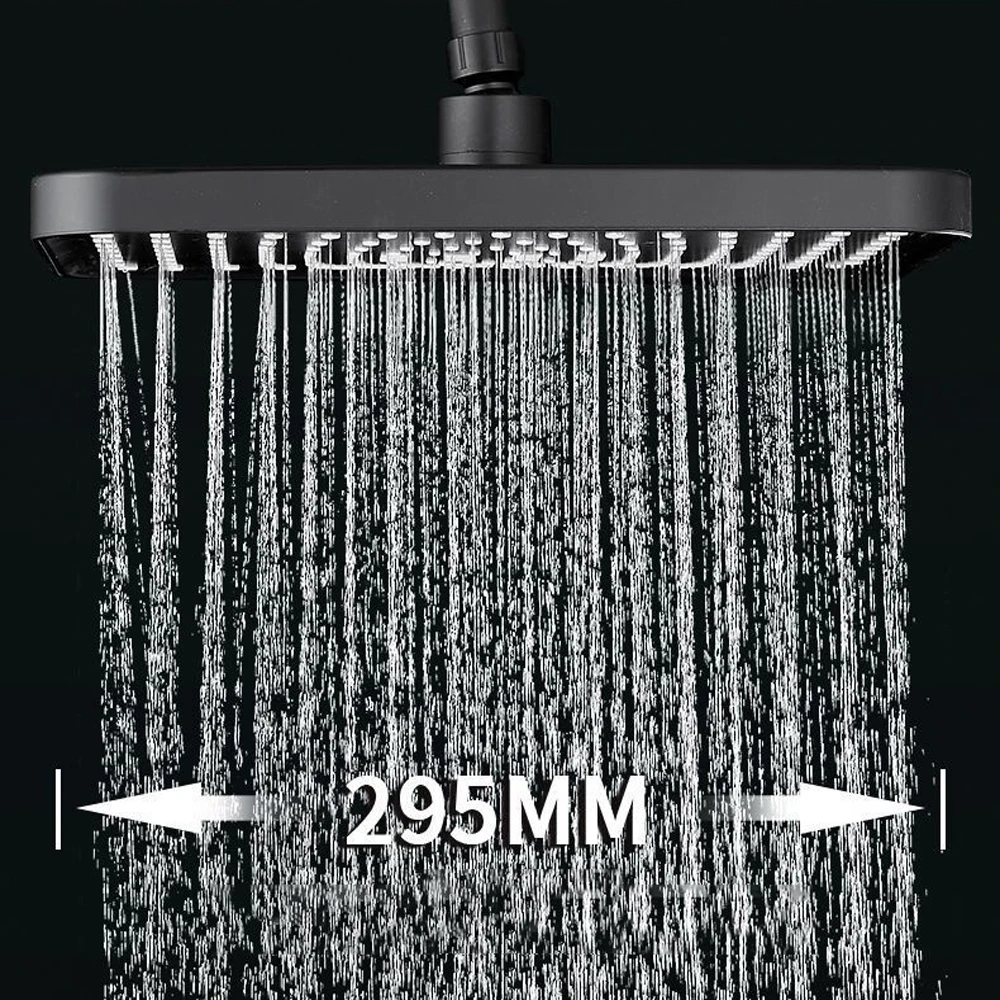 Cabezal de ducha cuadrado de plástico ABS para baño, alcachofa de mano  grande de alta presión con 3 funciones, color blanco - AliExpress