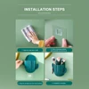 Toothbrush Holder Wall Self-adhesive Seamless Cactus Storage Rack Box Organizer Bathroom Shelf  Shower Accessories 5