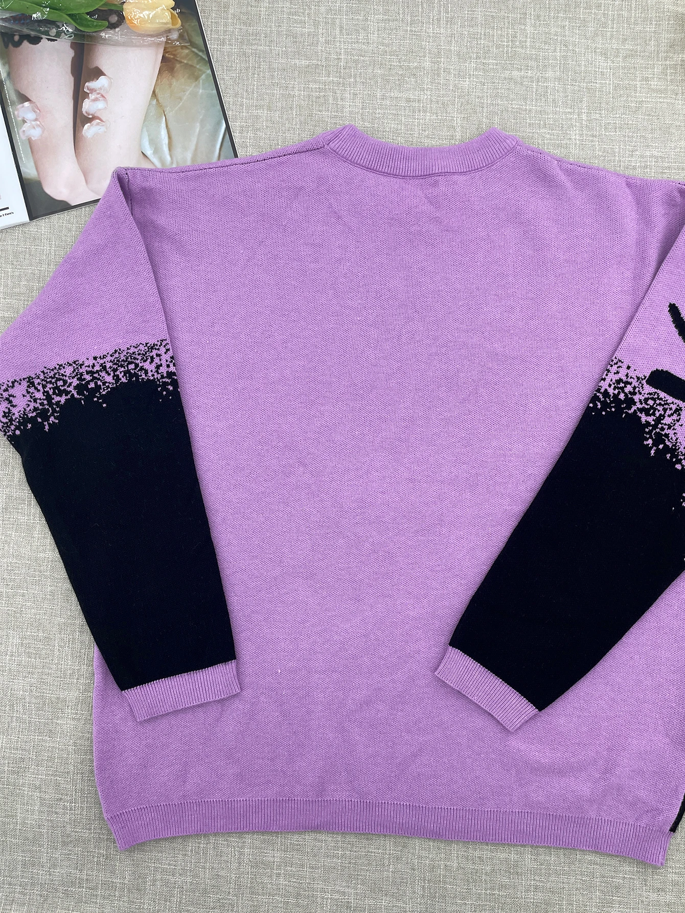 temperament commuter style pullover sweater for women's autumn and winter new loose all-match crew-neck knitwear