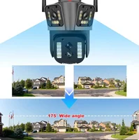 Caméra WiFi IPC360 Home 8K 16MP avec zoom optique 10X, quatre objectifs, trois écrans, surveillance, suivi automatique, extérieur 360° °   Caméra IP 5