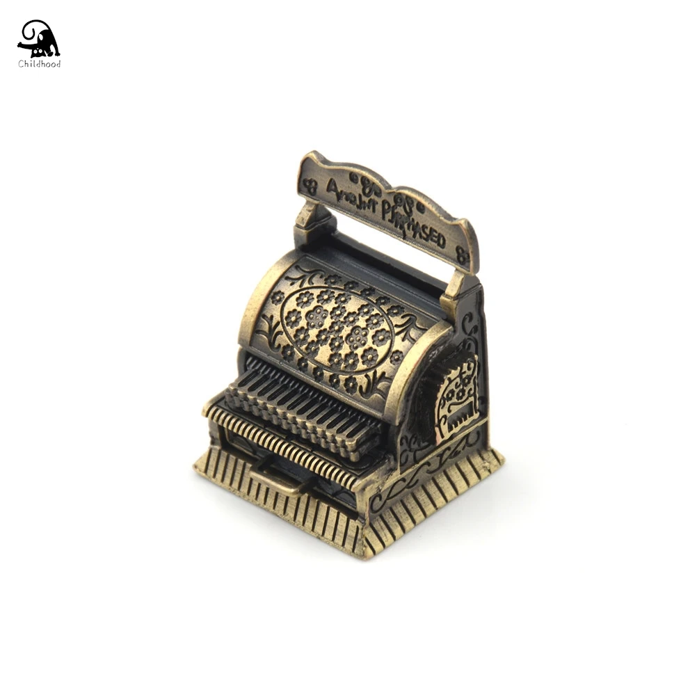 

1:12 Dollhouse Vintage Metal Cash Register for Doll Home Decoration 1/12 Furniture Miniature Accessories