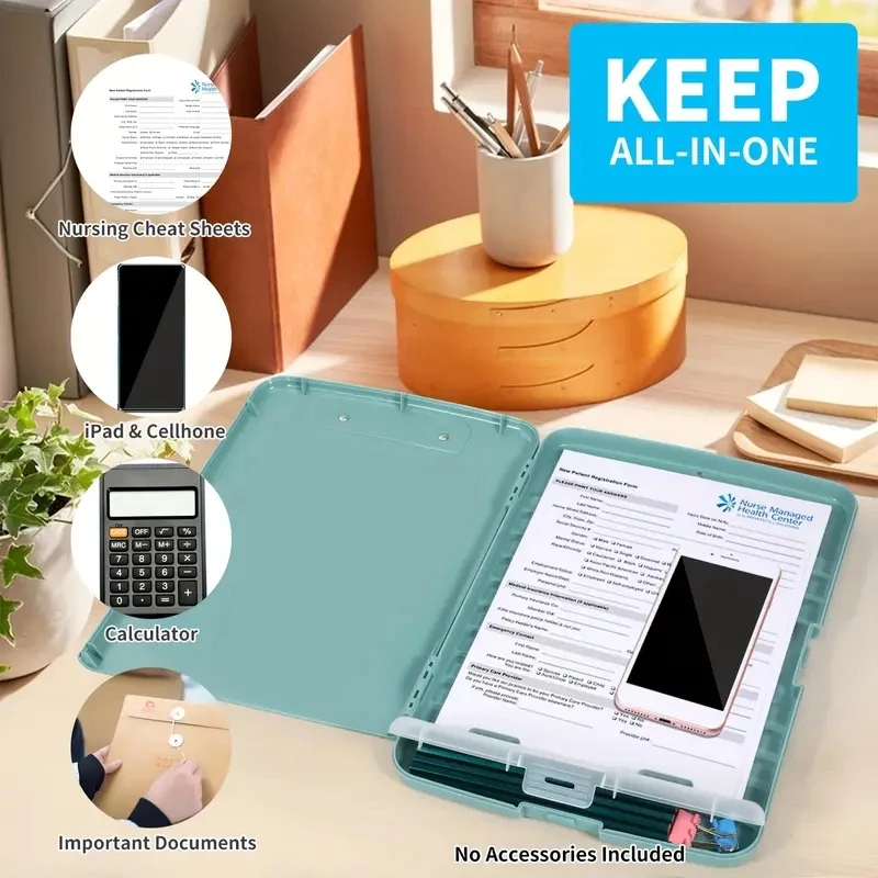 Multifunctional Clipboard PP Folder Storage Box File Box A4 Whiteboard Keeping Documents Organized