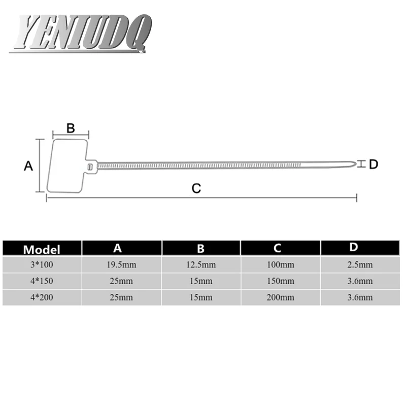 Nylon Cable Ties 50Pcs Nylon Tie Tags Self-Locking Network Cable Zip Trim Wrap Loop Wire Straps Label nylon cable ties cable ties cable tie nylon zip ties