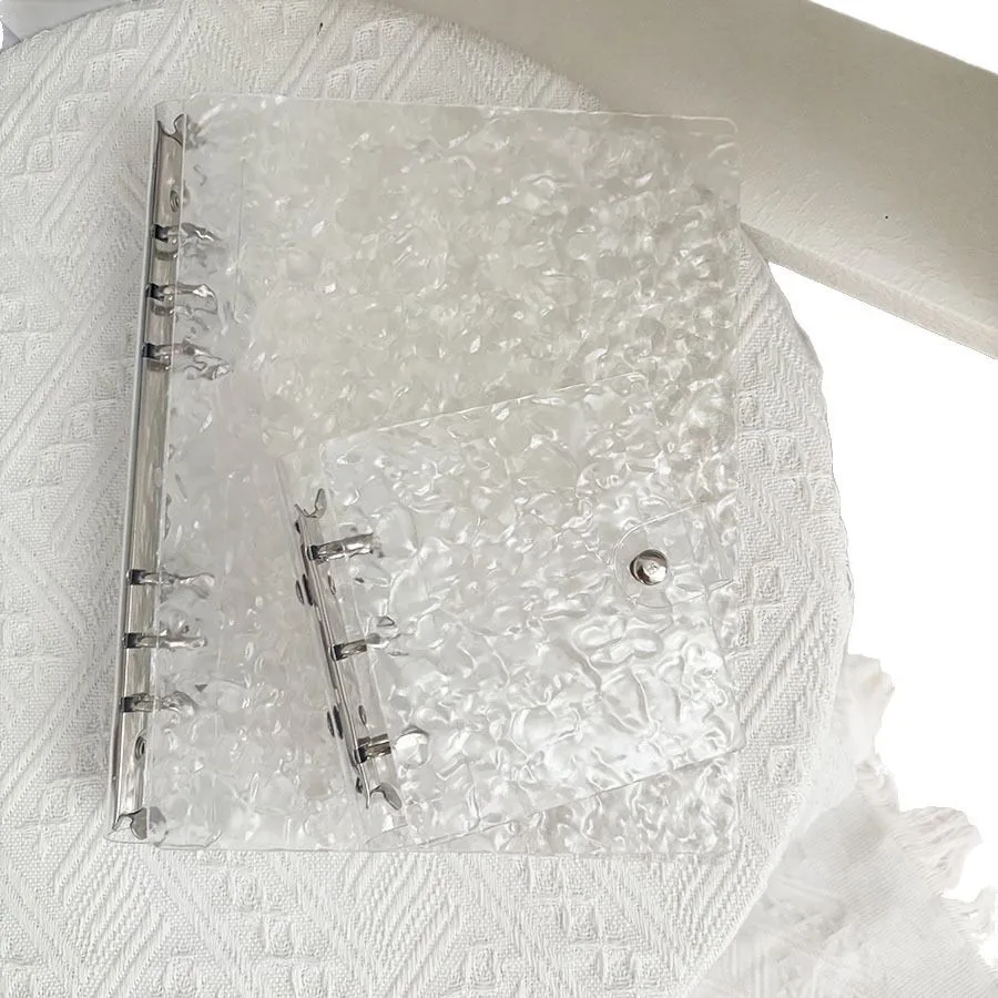 A5 아크릴 물 리플 DIY 바인더 포토 카드 수집 도서 일기 일정 플래너 DIY 커버 앨범 편지지-Freehip.co.kr