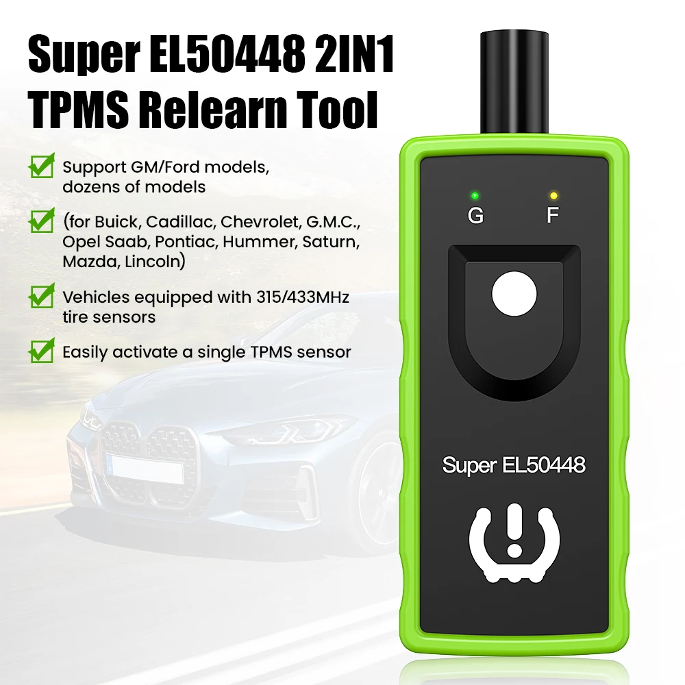 Car TPMS Relearn Tool Super EL50448 2IN1 Car Tire Pressure Monitor System Sensor Reset Tool For Ford Buick Chevrolet GMC Opel